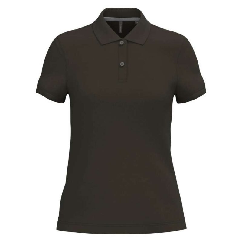 ka242-dark_khaki-a1 Kariban LADIES' SHORT-SLEEVED POLO SHIRT - Σκούρο Χακί