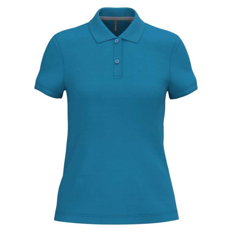 ka242-tropical_blue-a1 Kariban LADIES' SHORT-SLEEVED POLO SHIRT - Τροπικό Μπλε