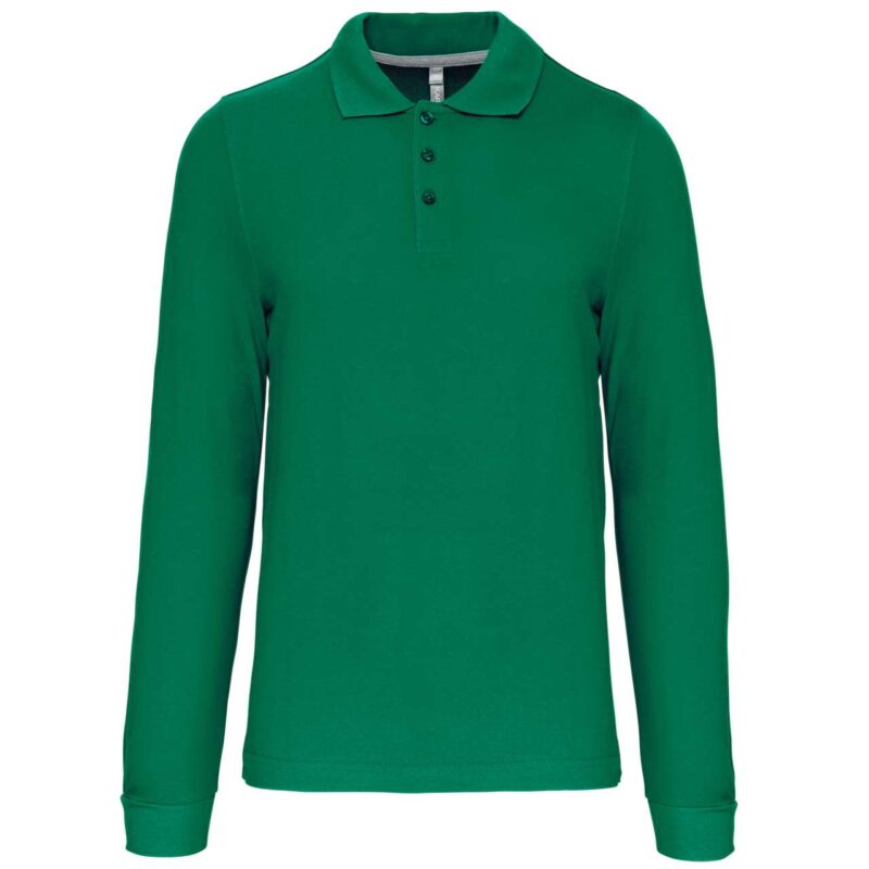 ka243-kelly_green-a2 Kariban MEN'S LONG-SLEEVED POLO SHIRT - πράσινο του Κέλι