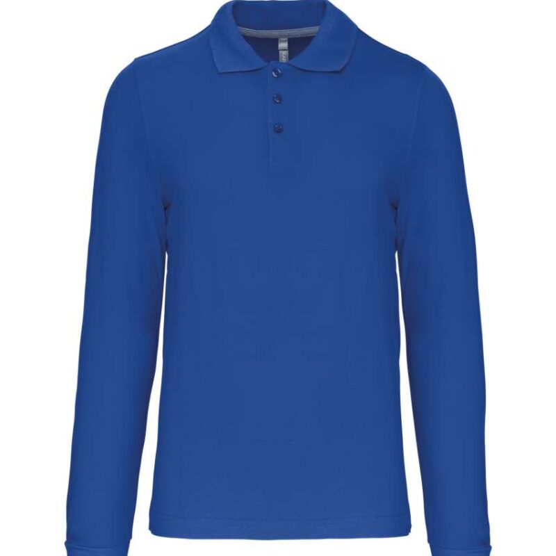 ka243-light_royal_blue-a2 Kariban MEN'S LONG-SLEEVED POLO SHIRT - ανοιχτό βασιλικό μπλε