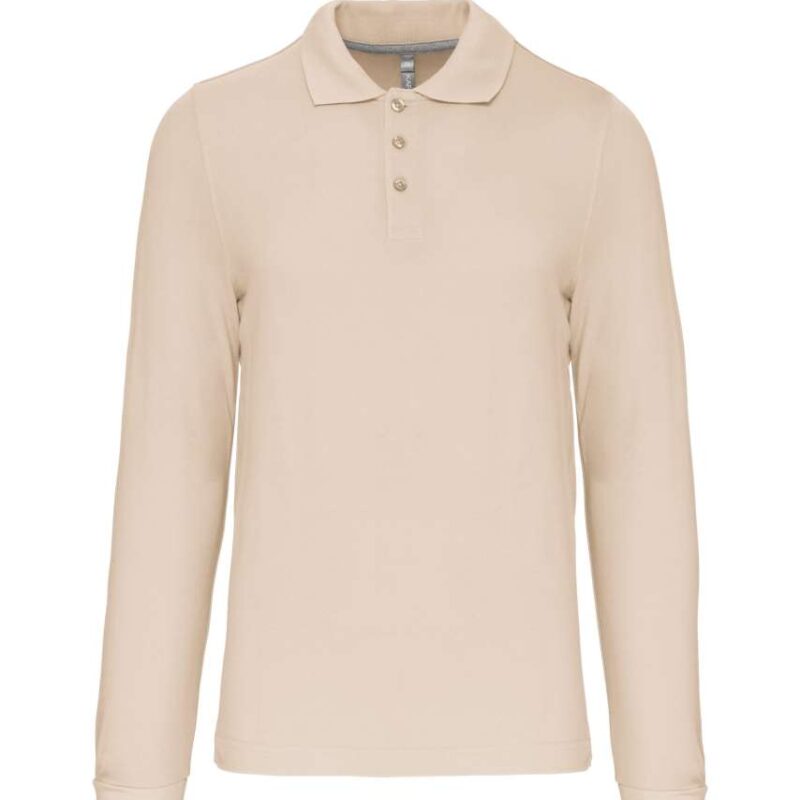 ka243-light_sand-a1 Kariban MEN'S LONG-SLEEVED POLO SHIRT - Ανοιχτό άμμου