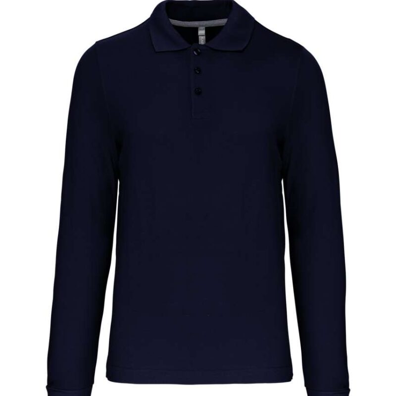 Kariban MEN'S LONG-SLEEVED POLO SHIRT - Μπλε μαρίν
