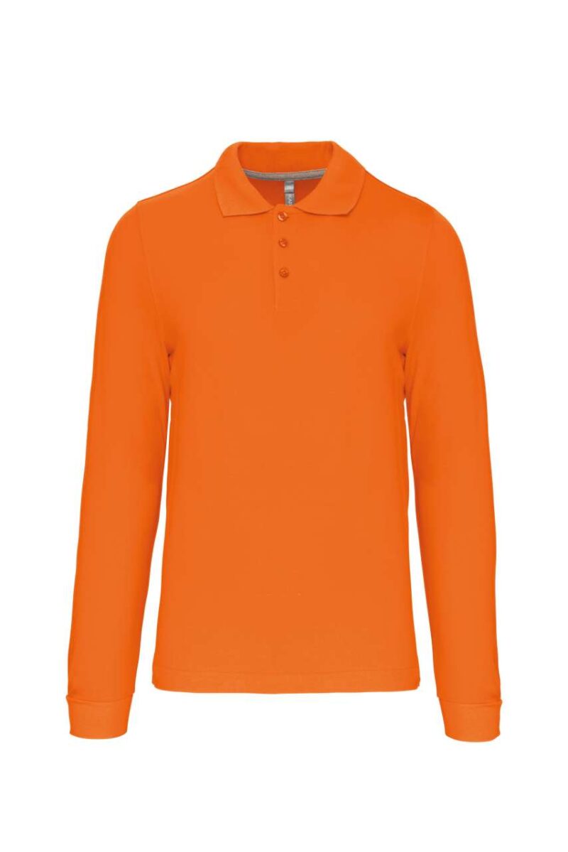 ka243-orange-a2 Kariban MEN'S LONG-SLEEVED POLO SHIRT - πορτοκαλί
