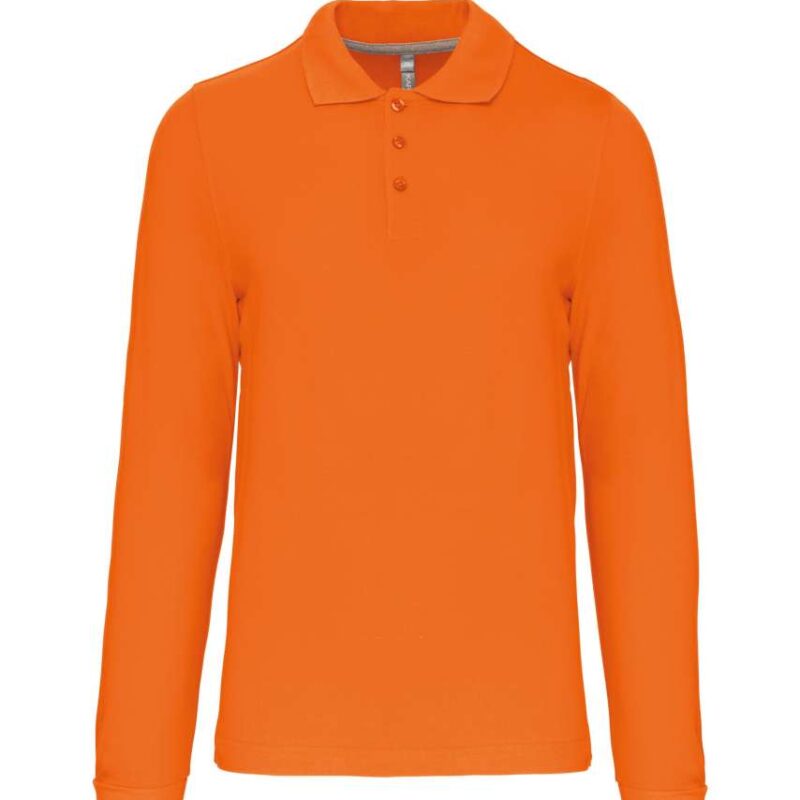 ka243-orange-a2 Kariban MEN'S LONG-SLEEVED POLO SHIRT - πορτοκαλί