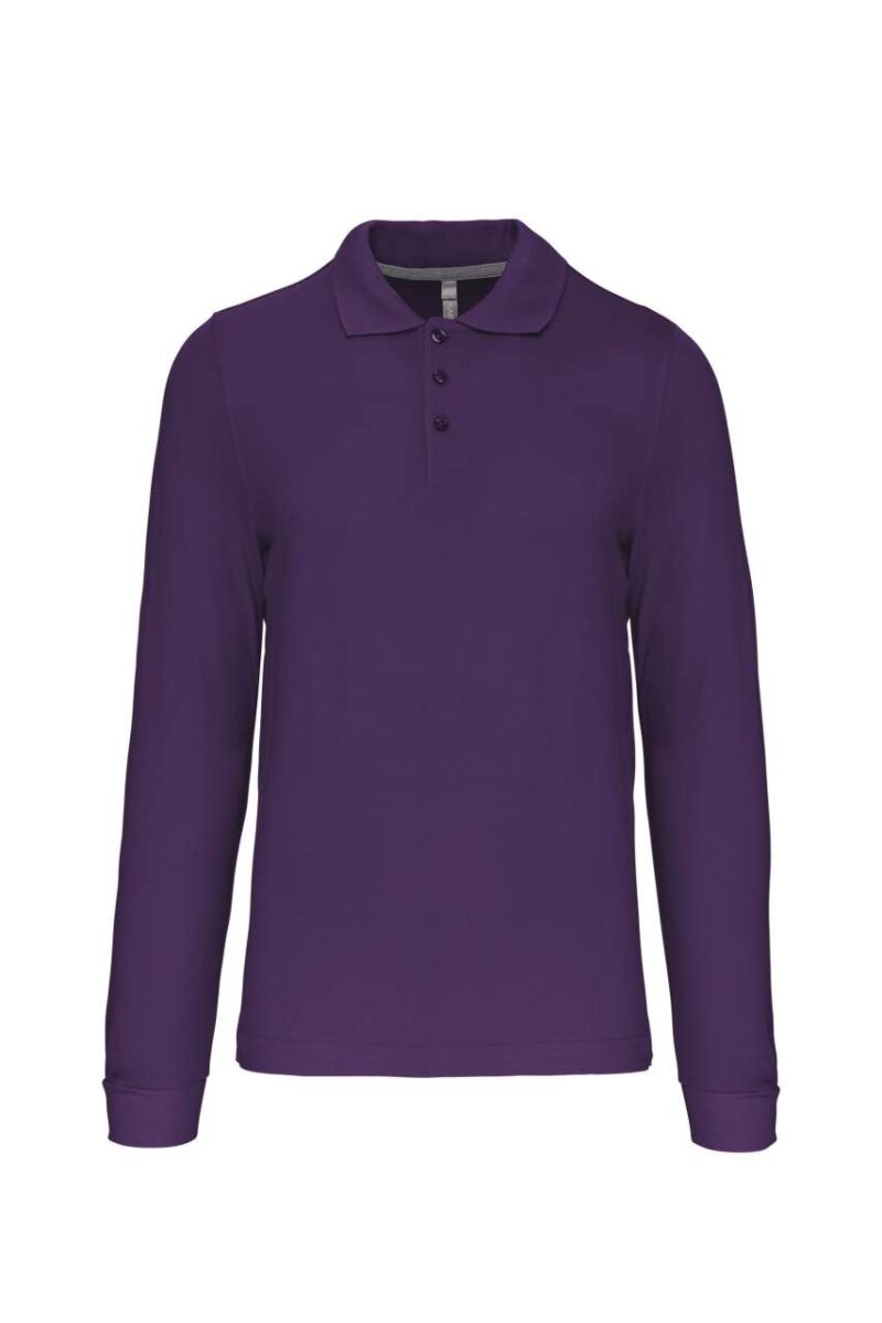 ka243-purple-a2 Kariban MEN'S LONG-SLEEVED POLO SHIRT - Μωβ