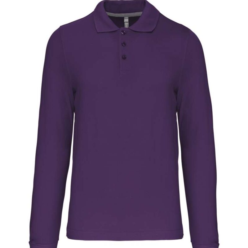 Kariban MEN'S LONG-SLEEVED POLO SHIRT - Μωβ