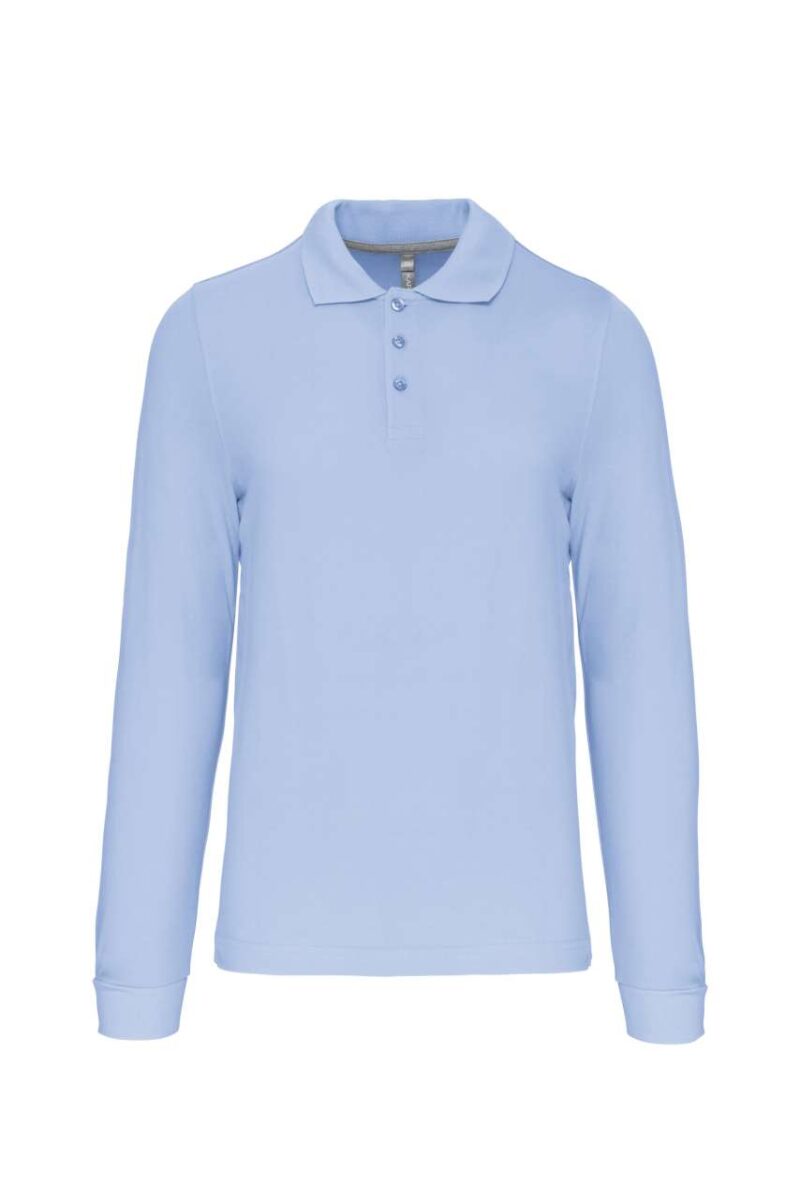 ka243-sky_blue-a2 Kariban MEN'S LONG-SLEEVED POLO SHIRT - Γαλάζιο