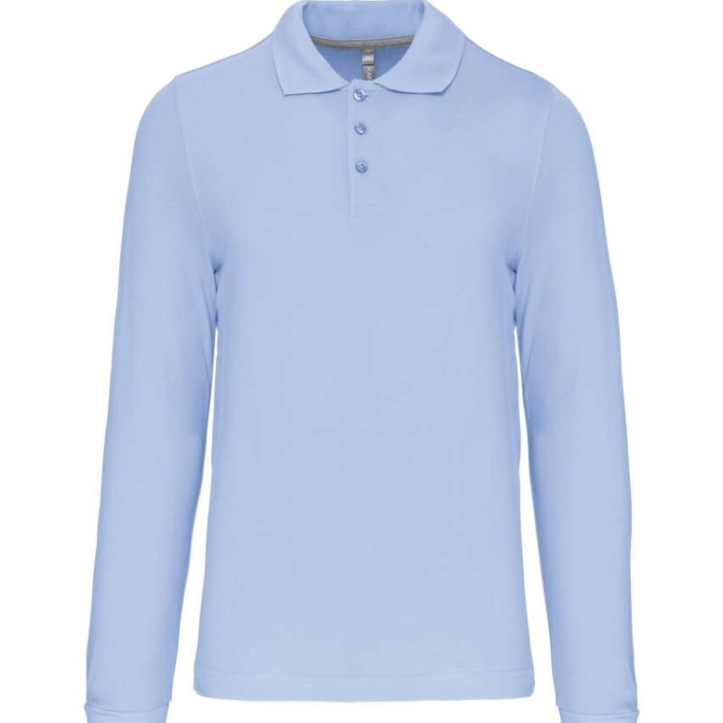 ka243-sky_blue-a2 Kariban MEN'S LONG-SLEEVED POLO SHIRT - Γαλάζιο