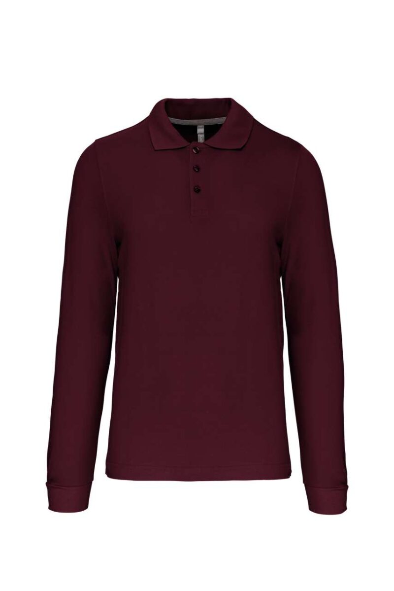 ka243-wine-a2 Kariban MEN'S LONG-SLEEVED POLO SHIRT - Κρασί