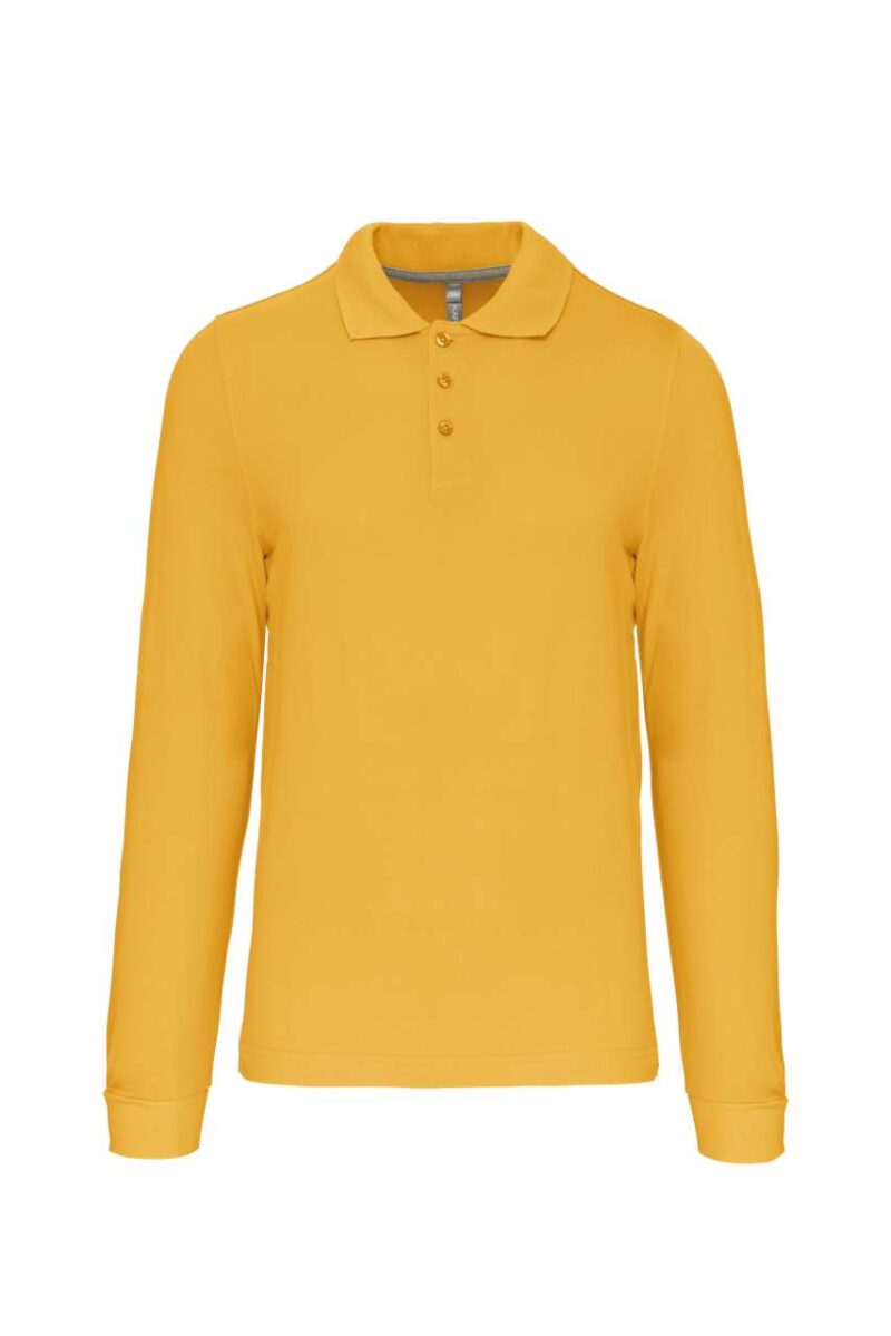 ka243-yellow-a2 Kariban MEN'S LONG-SLEEVED POLO SHIRT - Κίτρινο