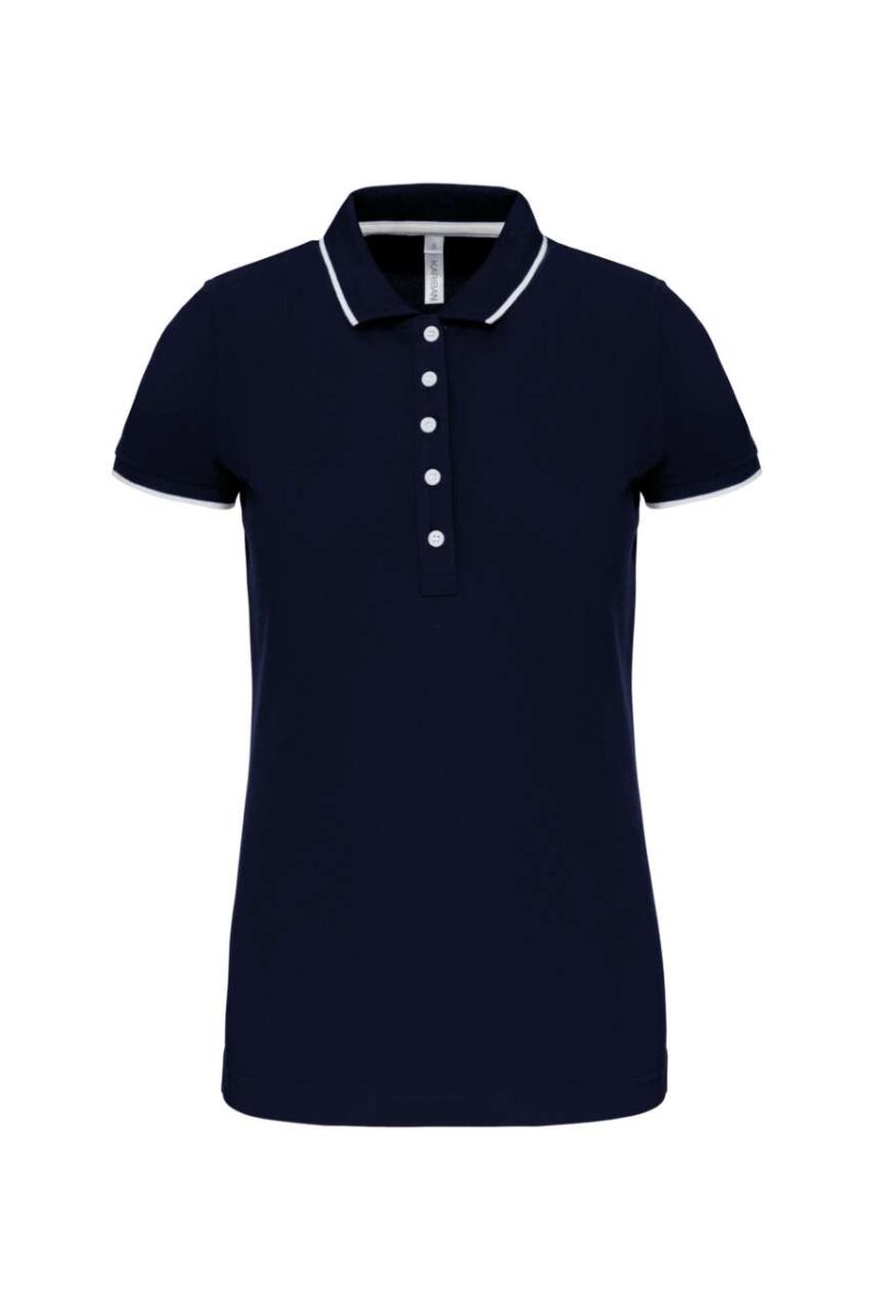 Kariban LADIES' POLO SHIRT LADIES SHORT-SLEEVED PIQUÉ - Μπλε μαριν/Λευκό/Κόκκινο