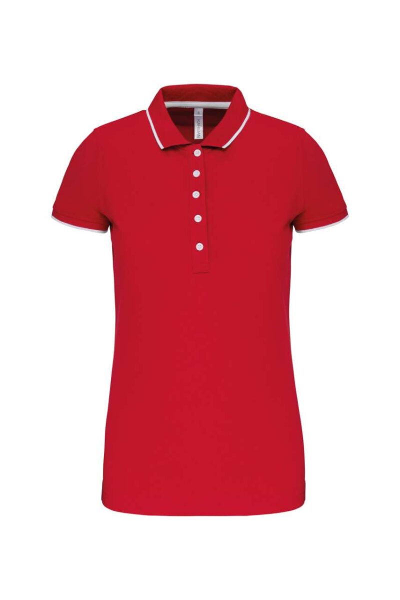 Kariban LADIES' POLO SHIRT LADIES SHORT-SLEEVED PIQUÉ - Κόκκινο/Λευκό/Ναυτικό μπλε