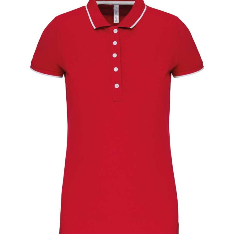Kariban LADIES' POLO SHIRT LADIES SHORT-SLEEVED PIQUÉ - Κόκκινο/Λευκό/Ναυτικό μπλε