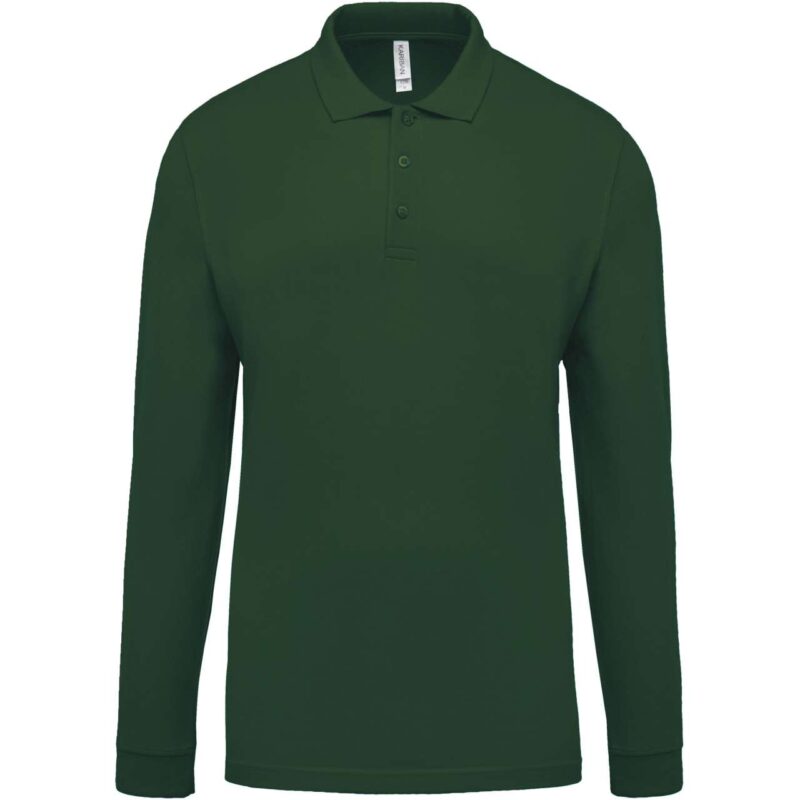 ka256-forest_green-a2 Kariban Ανδρικό LONG-SLEEVED Πικέ POLO SHIRT - Πράσινο του δάσους