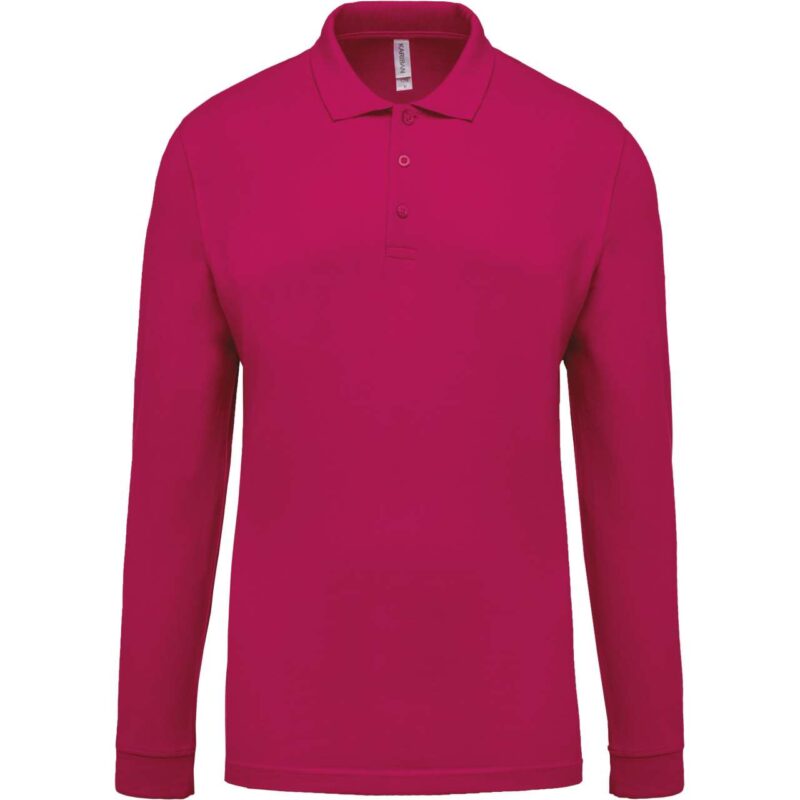 Kariban Ανδρικό LONG-SLEEVED Πικέ POLO SHIRT - Φούξια