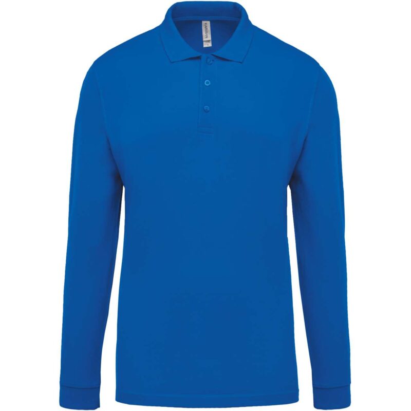 Kariban Ανδρικό LONG-SLEEVED Πικέ POLO SHIRT - ανοιχτό βασιλικό μπλε