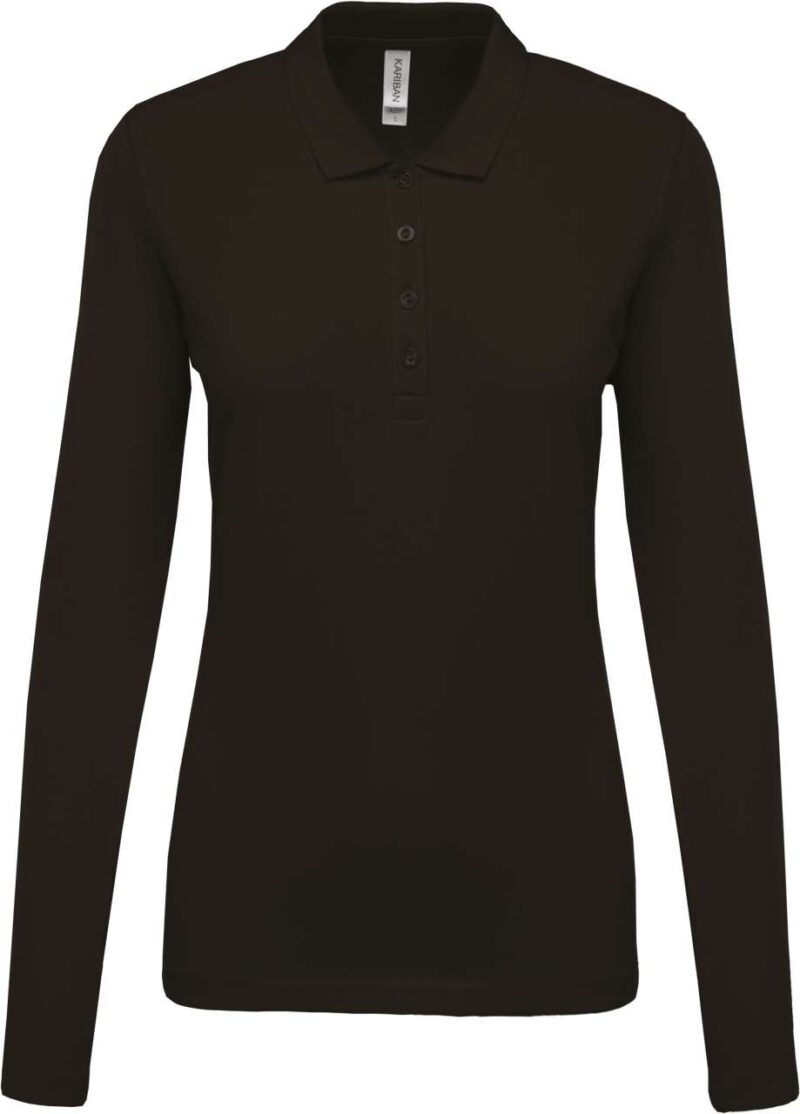 ka257-dark_grey-a1 Kariban LADIES POLO PIQUÉ LONG-SLEEVED SHIRT - Σκούρο Γκρι