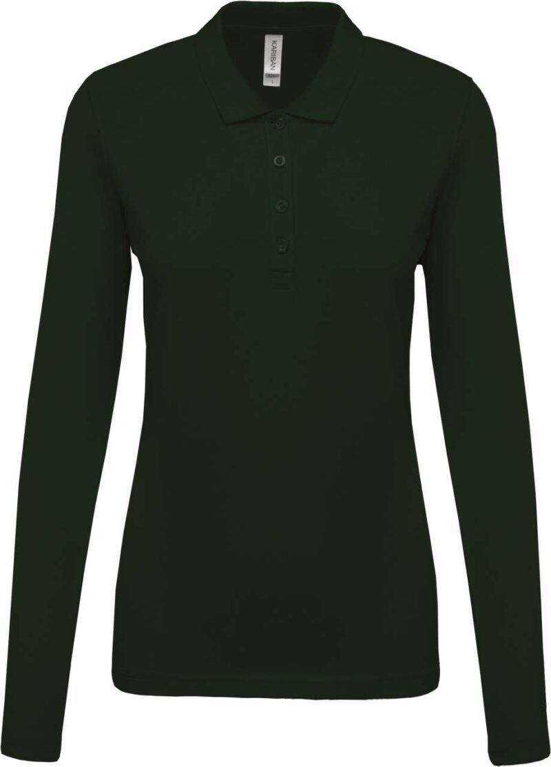 ka257-forest_green-a1 Kariban LADIES POLO PIQUÉ LONG-SLEEVED SHIRT - Πράσινο του δάσους