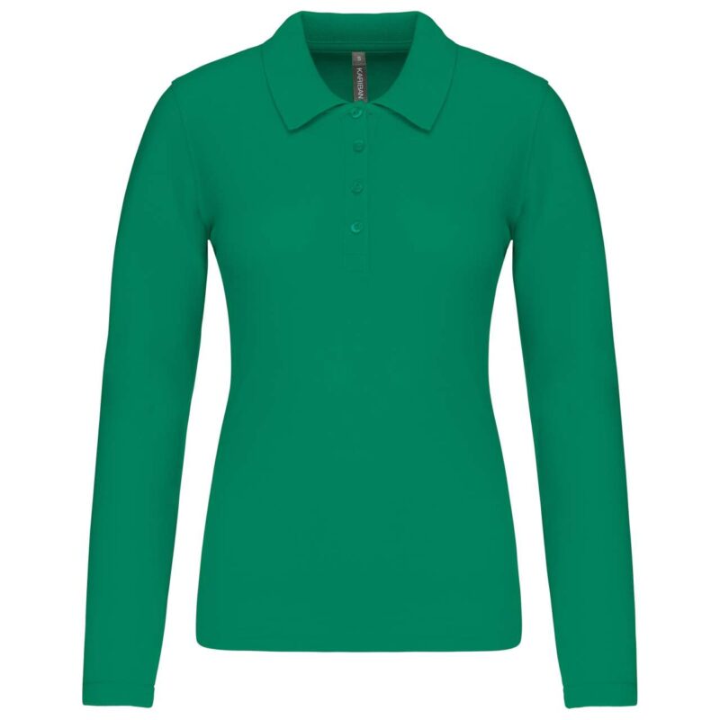 ka257-kelly_green-a1 Kariban LADIES POLO PIQUÉ LONG-SLEEVED SHIRT - πράσινο του Κέλι