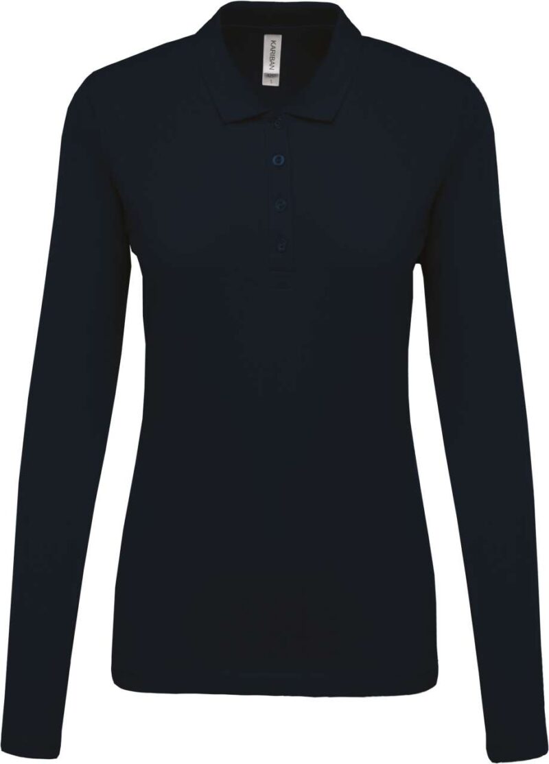 ka257-navy-a1 Kariban LADIES POLO PIQUÉ LONG-SLEEVED SHIRT - Μπλε μαρίν