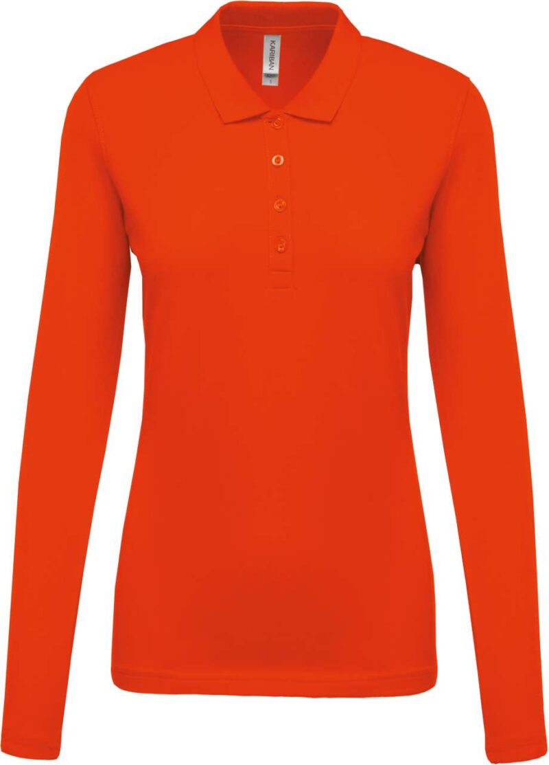 Kariban LADIES POLO PIQUÉ LONG-SLEEVED SHIRT - πορτοκαλί