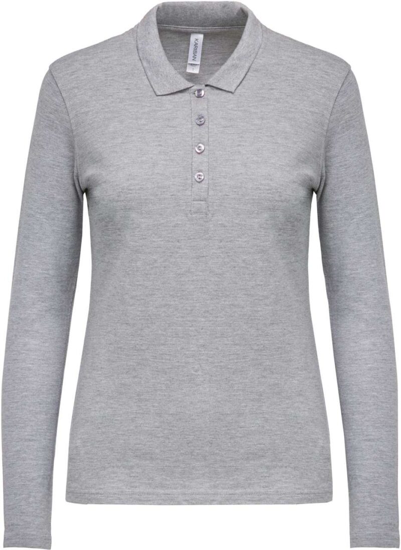 ka257-oxford_grey-a1 Kariban LADIES POLO PIQUÉ LONG-SLEEVED SHIRT - 90% Βαμβάκι/10% Βισκόζη