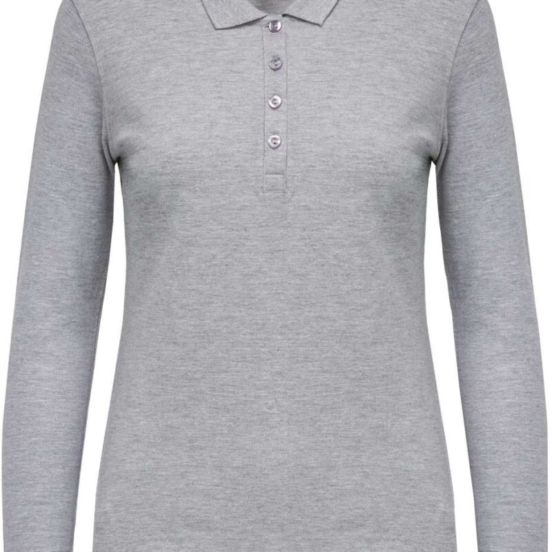 ka257-oxford_grey-a1 Kariban LADIES POLO PIQUÉ LONG-SLEEVED SHIRT - 90% Βαμβάκι/10% Βισκόζη
