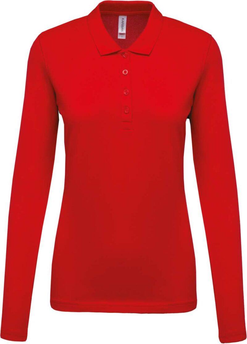 Kariban LADIES POLO PIQUÉ LONG-SLEEVED SHIRT - Κόκκινο