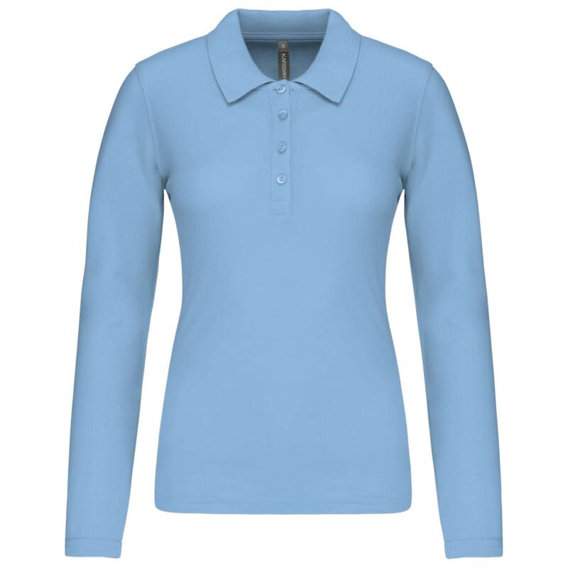 Kariban LADIES POLO PIQUÉ LONG-SLEEVED SHIRT - Γαλάζιο