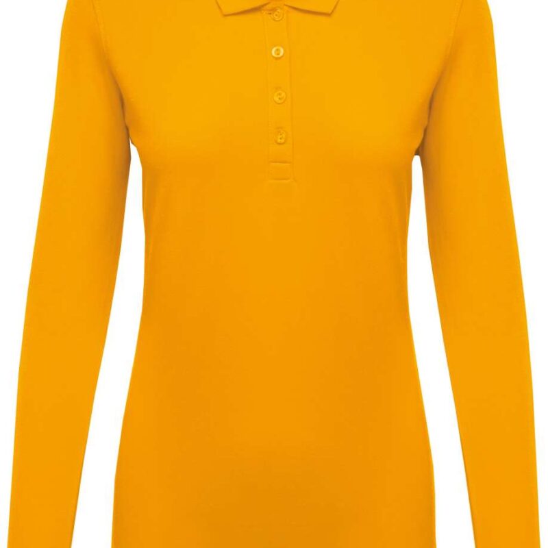 ka257-yellow-a1 Kariban LADIES POLO PIQUÉ LONG-SLEEVED SHIRT - Κίτρινο