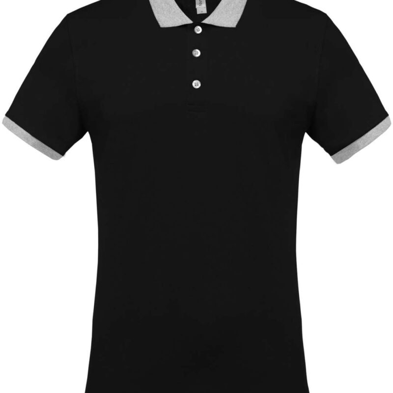 ka258-blackoxford_grey-a1 Kariban MEN POLO PIQUÉ SHIRT MEN - Black/Oxford Grey