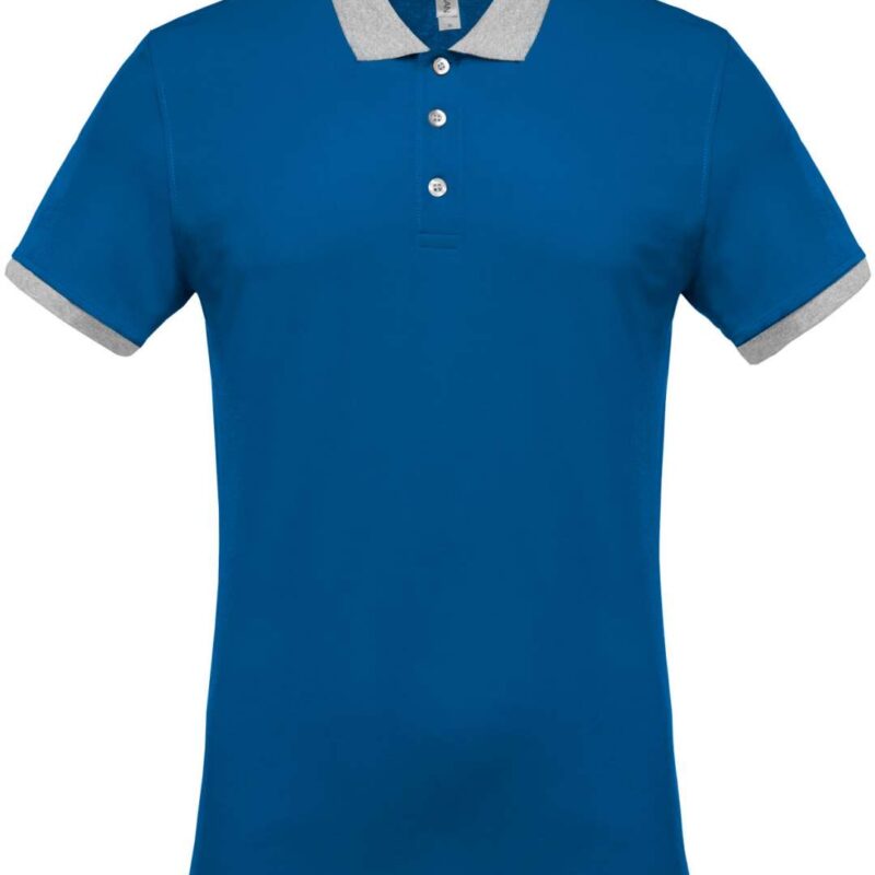 ka258-light_royal_blueoxford_grey-a1 Kariban MEN POLO PIQUÉ SHIRT MEN - Light Royal Blue/Oxford Grey