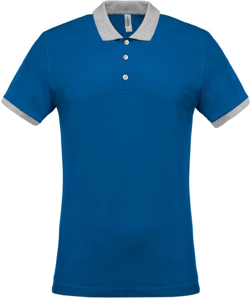ka258-light_royal_blueoxford_grey-a1 Kariban MEN POLO PIQUÉ SHIRT MEN - Light Royal Blue/Oxford Grey