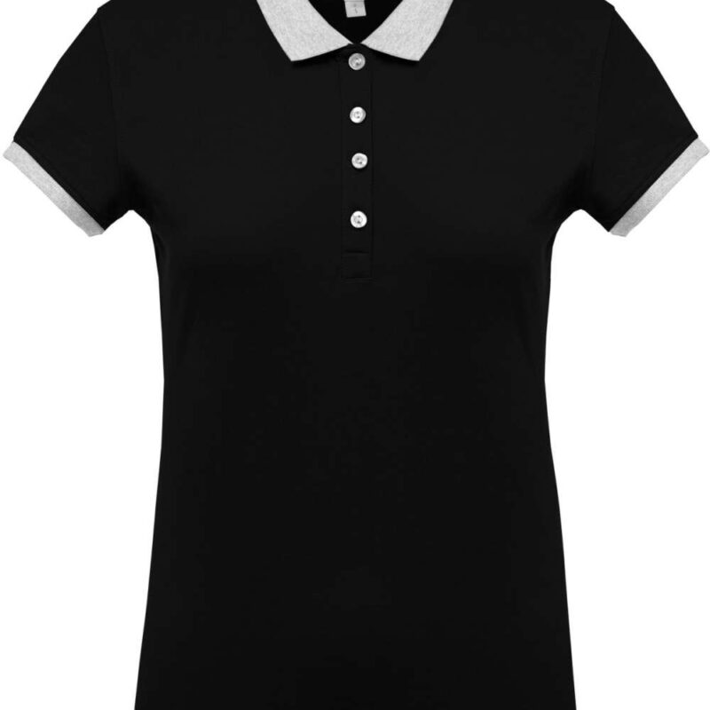 ka259-blackoxford_grey-a1 Kariban LADIES’ POLO PIQUÉ SHIRT TWO-TONE - Black/Oxford Grey
