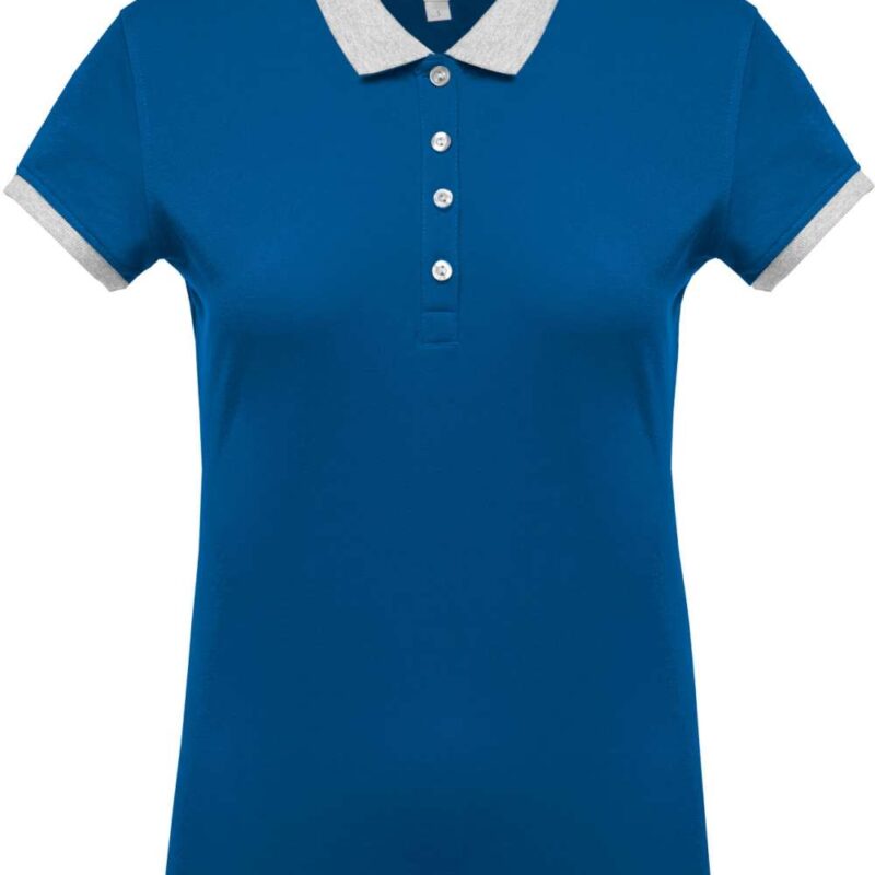 ka259-light_royal_blueoxford_grey-a1 Kariban LADIES’ POLO PIQUÉ SHIRT TWO-TONE - Light Royal Blue/Oxford Grey