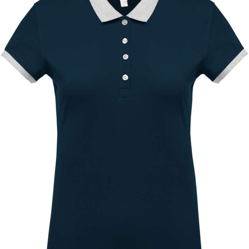 Kariban LADIES’ POLO PIQUÉ SHIRT TWO-TONE - Navy/Oxford Grey