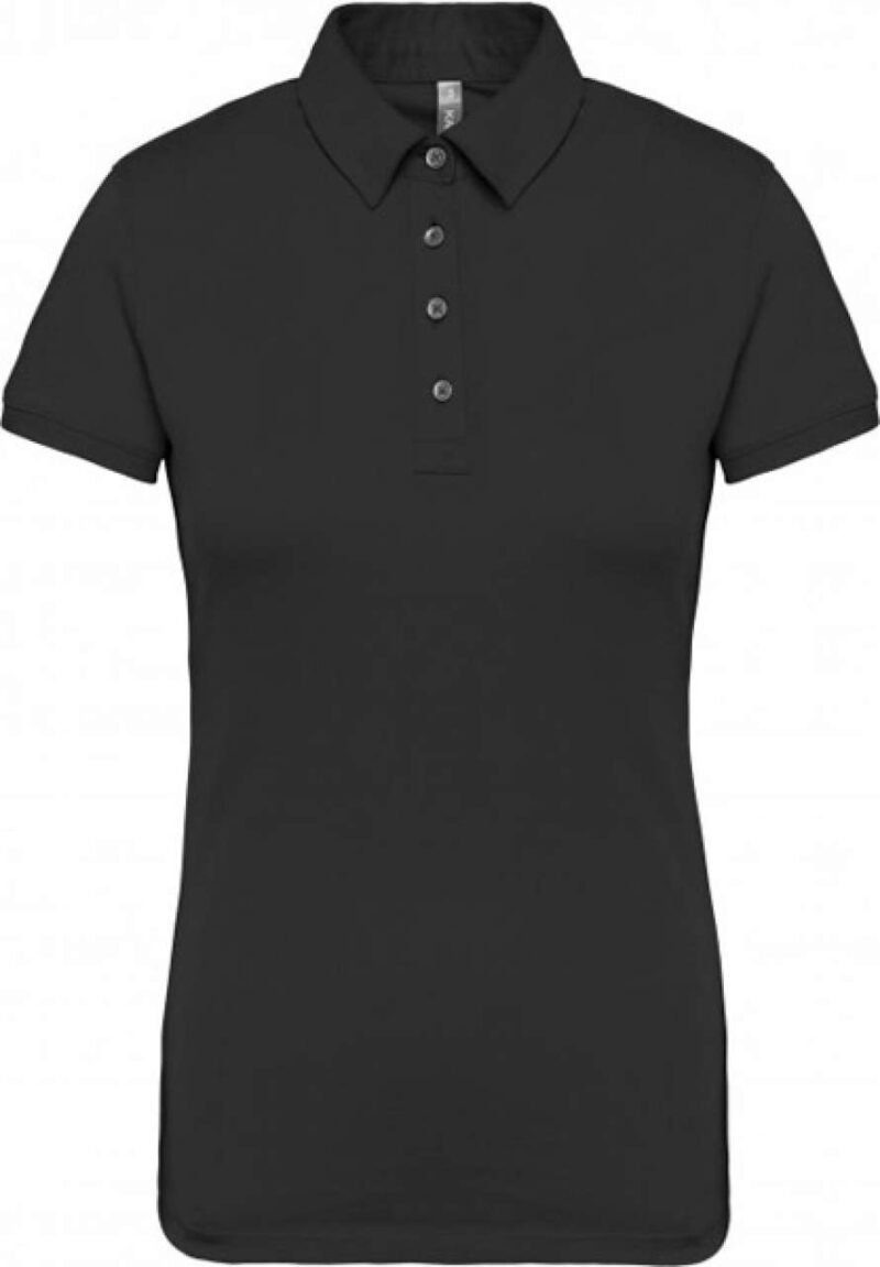 ka263-black-a1 Kariban LADIES' SHORT SLEEVED JERSEY POLO SHIRT - Μαύρο