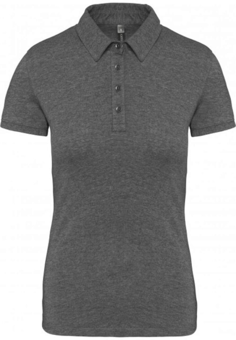 ka263-grey_heather-a1 Kariban LADIES' SHORT SLEEVED JERSEY POLO SHIRT - 35% Cotton/65% Polyester