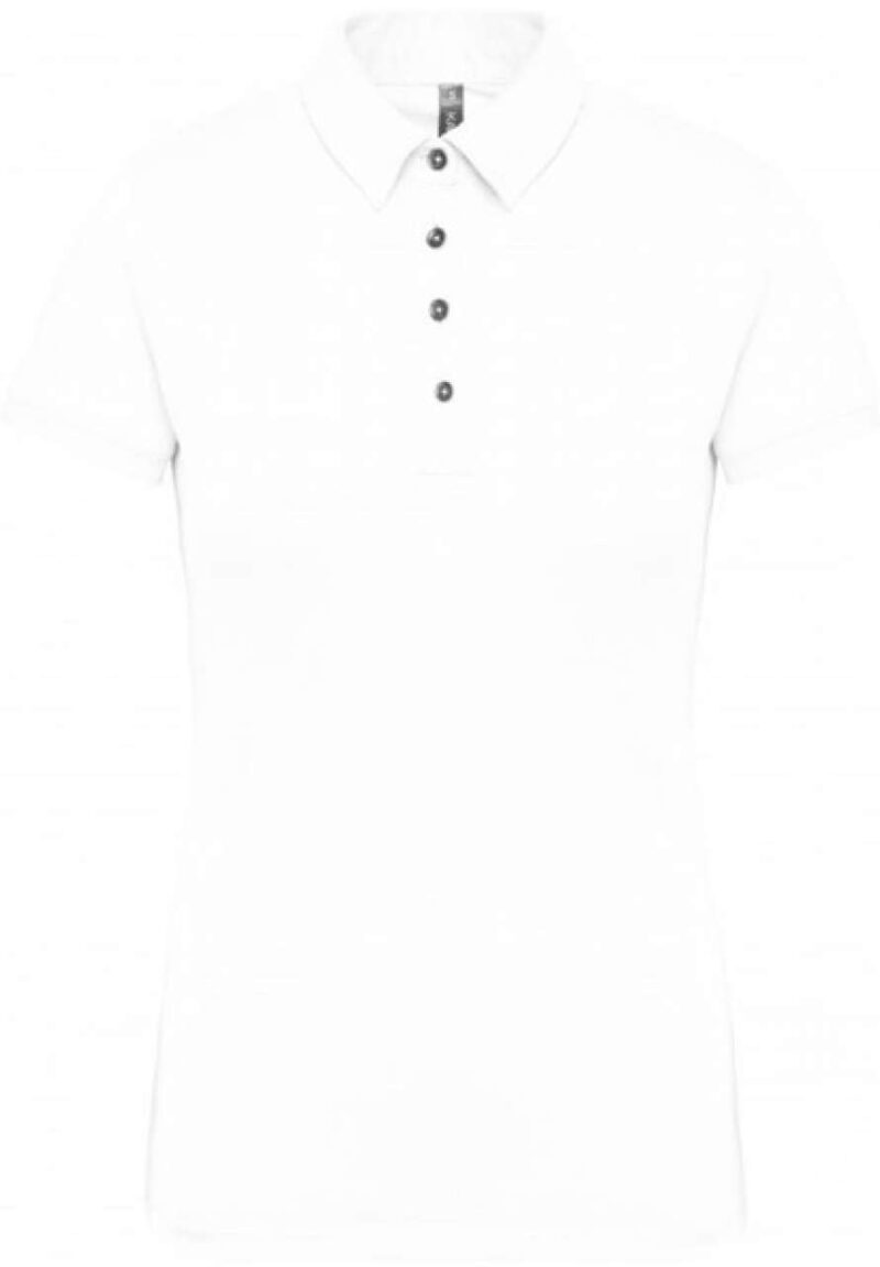 ka263-white-a1 Kariban LADIES' SHORT SLEEVED JERSEY POLO SHIRT - Λευκό