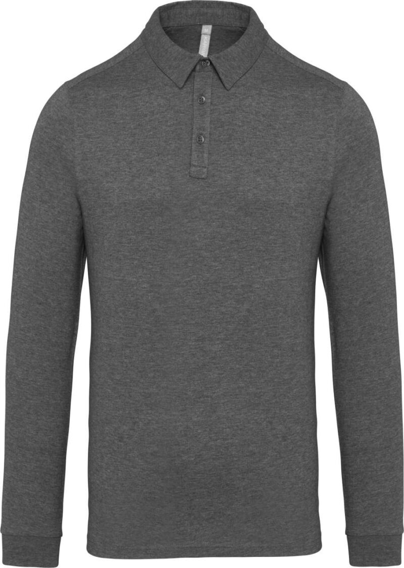 ka264-grey_heather-a1 Kariban SOL'S POLO SHIRT LONG SLEEVED MEN - 35% Cotton/65% Polyester