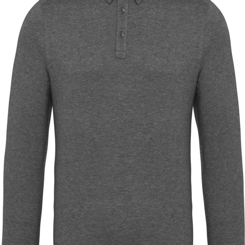 ka264-grey_heather-a1 Kariban SOL'S POLO SHIRT LONG SLEEVED MEN - 35% Cotton/65% Polyester