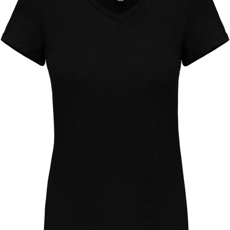 Kariban Γυναικείο SHORT-SLEEVED T-SHIRT V-NECK - Μαύρο