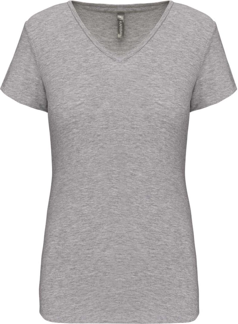 Kariban Γυναικείο SHORT-SLEEVED T-SHIRT V-NECK - 87% Cotton/9% Viscose/4% Elastane