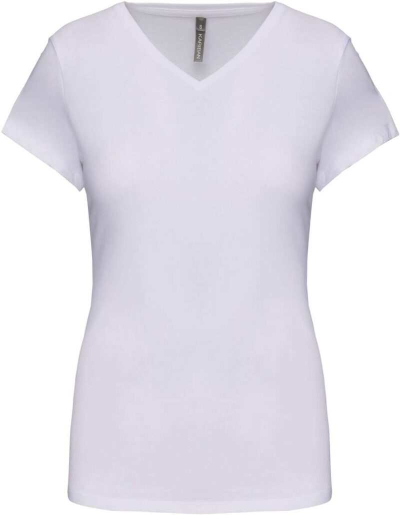 ka3015-white-a1 Kariban Γυναικείο SHORT-SLEEVED T-SHIRT V-NECK - Λευκό