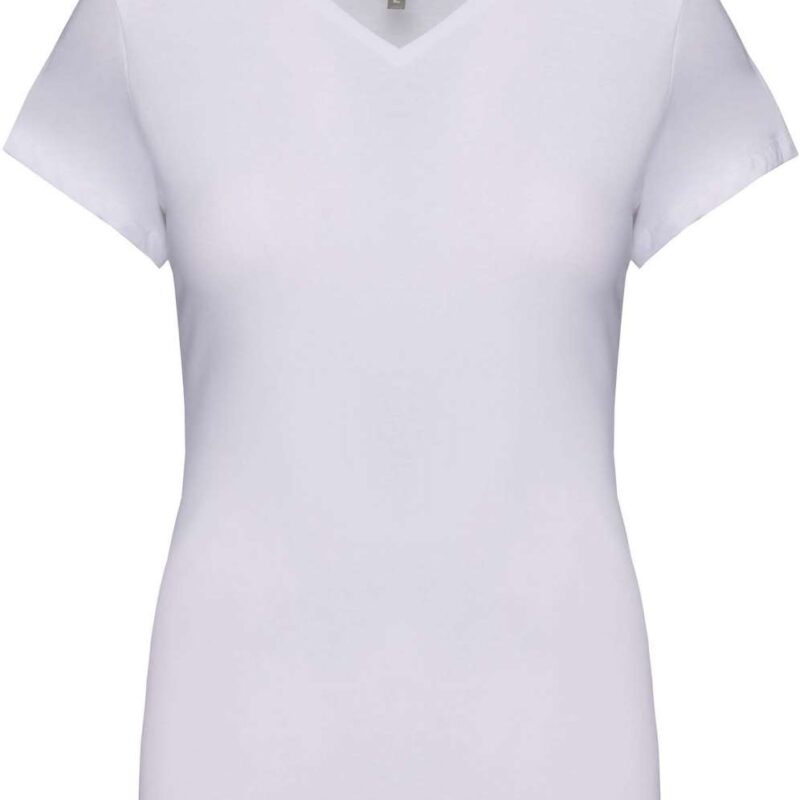 Kariban Γυναικείο SHORT-SLEEVED T-SHIRT V-NECK - Λευκό