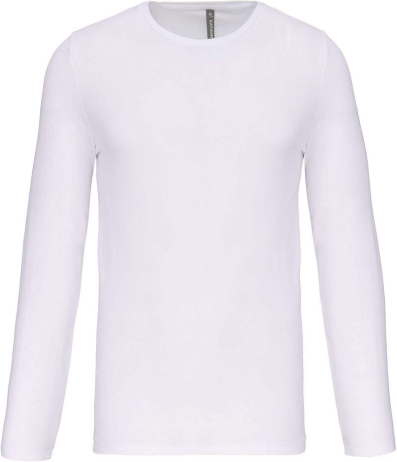 ka3016-white-a1 Kariban T-SHIRT LONG-SLEEVED CREW NECK για MEN - Λευκό