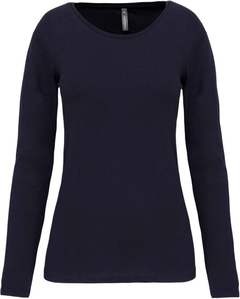ka3017-navy-a1 Kariban LADIES LONG-SLEEVED T-SHIRT με CREW NECK - Μπλε μαρίν