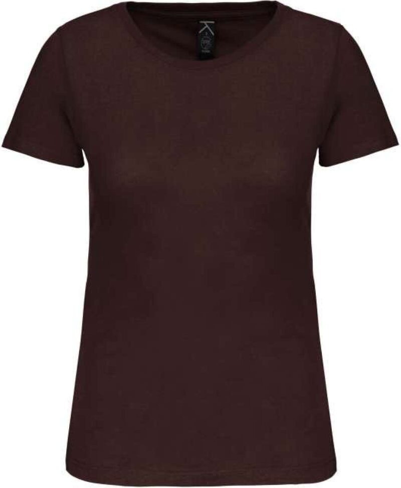 ka3026ic-chocolate-a1 Kariban T-SHIRT LADIES BIO150IC CREW NECK - Σοκολατί