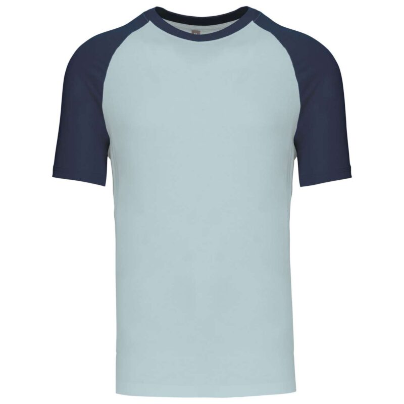 ka330-ice_blue_denim-a2 Kariban SHORT-SLEEVED - T-SHIRT BASEBALL TWO-TONE - Γαλάζιο του πάγου / Τζιν