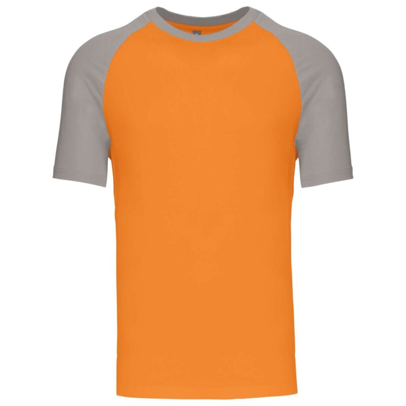 ka330-orange_light_grey-a2 Kariban SHORT-SLEEVED - T-SHIRT BASEBALL TWO-TONE - πορτοκαλί/ανοιχτό γκρι